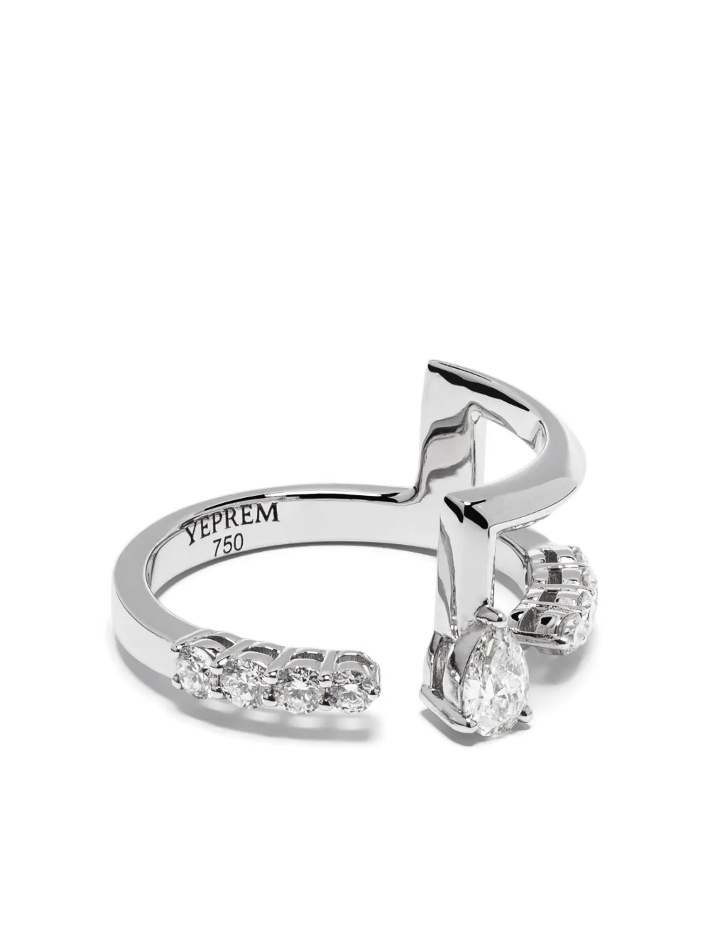 Yeprem 18kt white gold Y-Not diamond ring | Silver | Image 1
