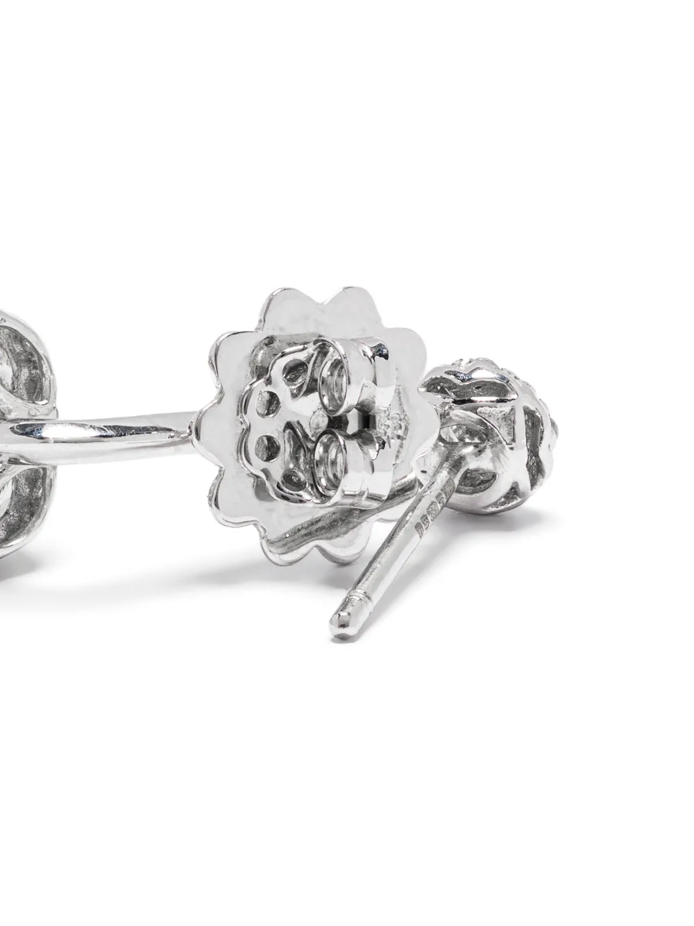 Yeprem 18kt White Gold Diamond Drop Earrings In Metallic