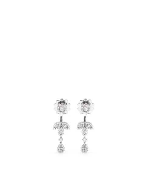 Yeprem aretes en oro blanco de 18kt con diamantes