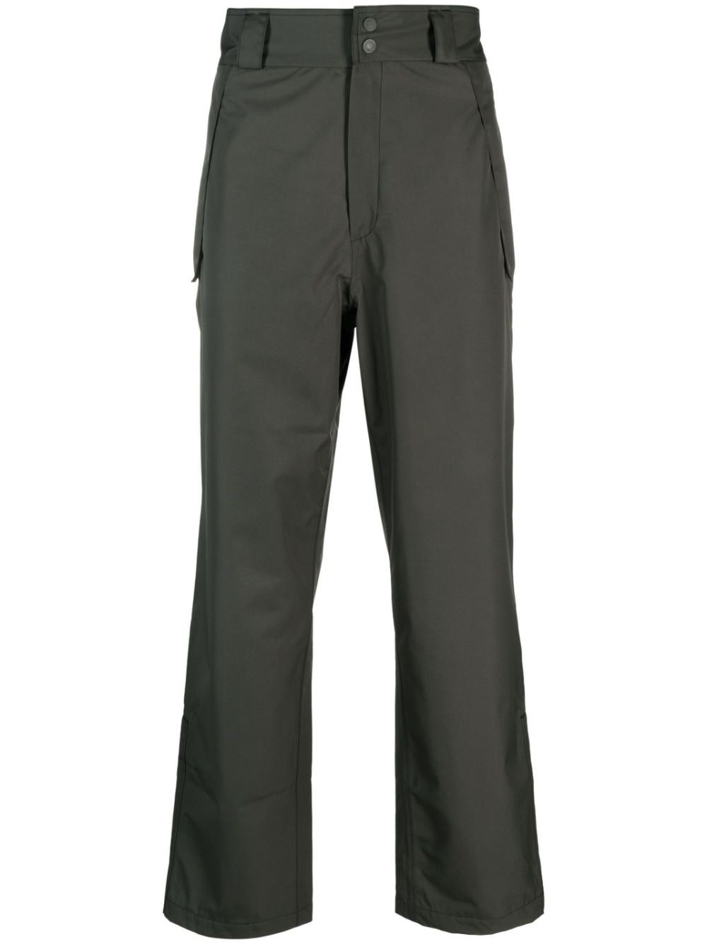 GR10K press-stud fastening straight-leg trousers - Grigio