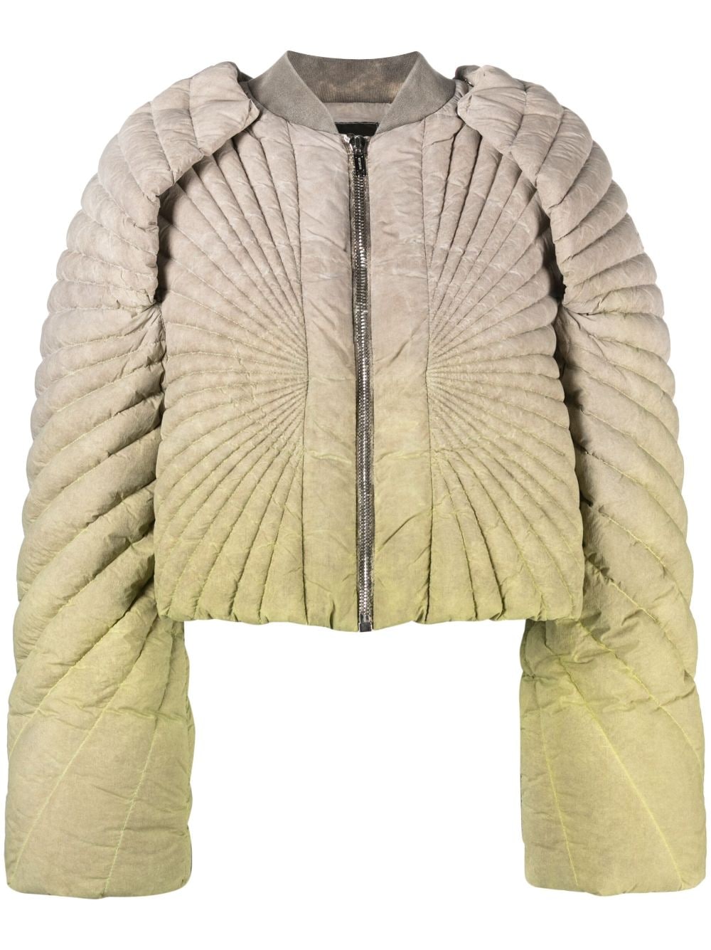 Moncler + Rick Owens Radiance Convertible cropped donsjack Beige