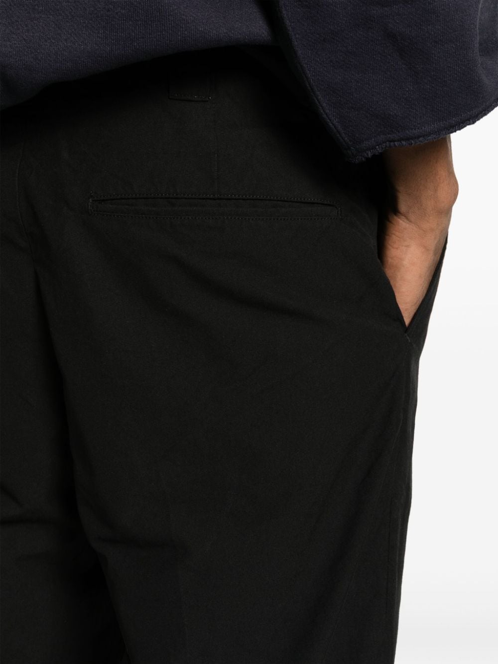 Shop Visvim Button-fastening Cotton Chinos In Black