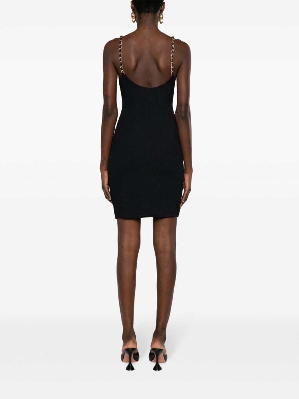 Shop Agent Provocateur Tiaa Chain-detail Fitted Mini Dress In Black