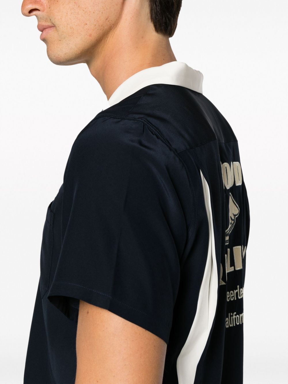 Shop Visvim Hacking Short-sleeved Shirt In Blue