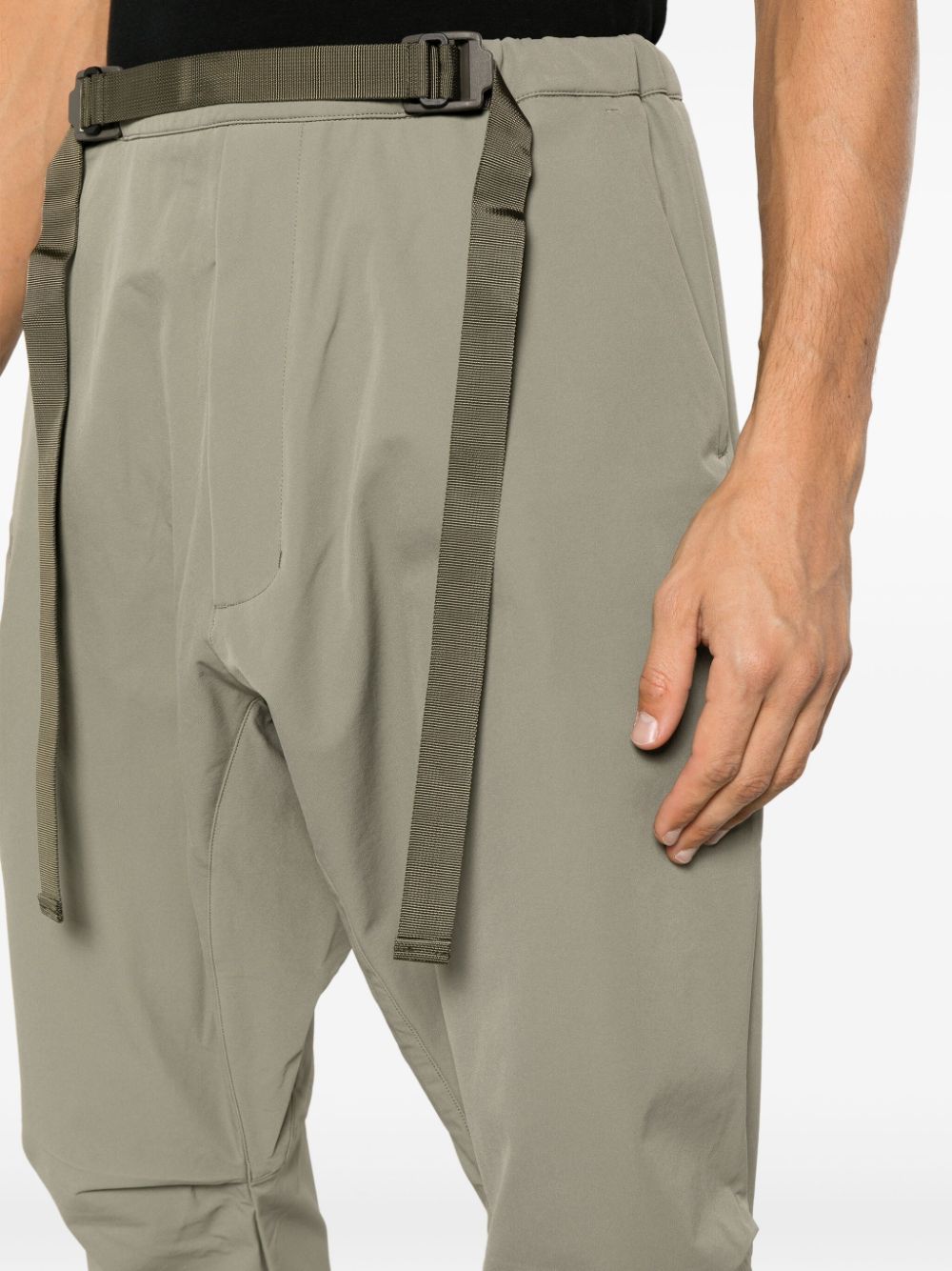 Shop Acronym Schoeller® Dryskin™ Tapered Drop-crotch Trousers In Green