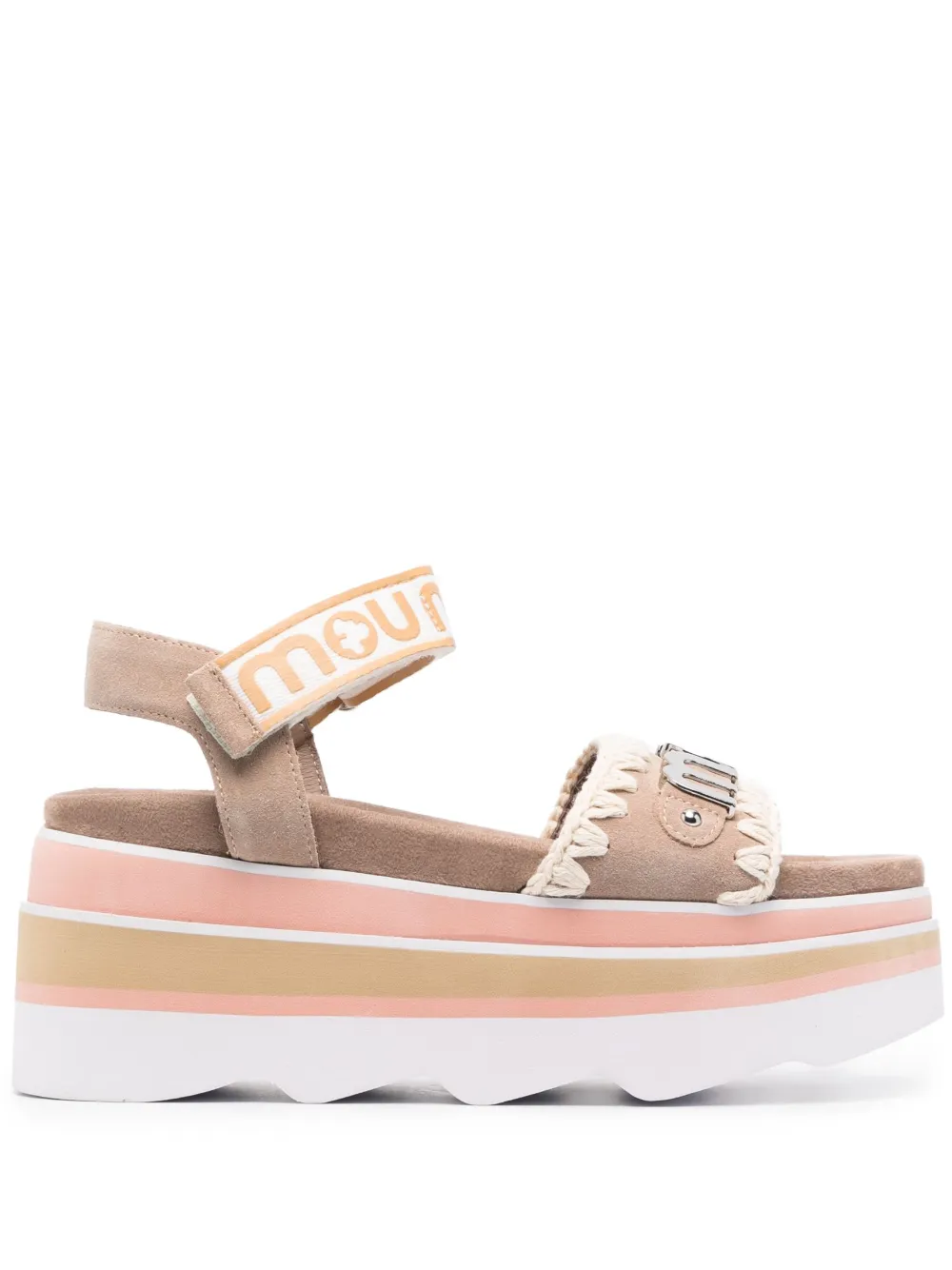 Mou Eva Wedge Wedges In Taupe Suede ModeSens