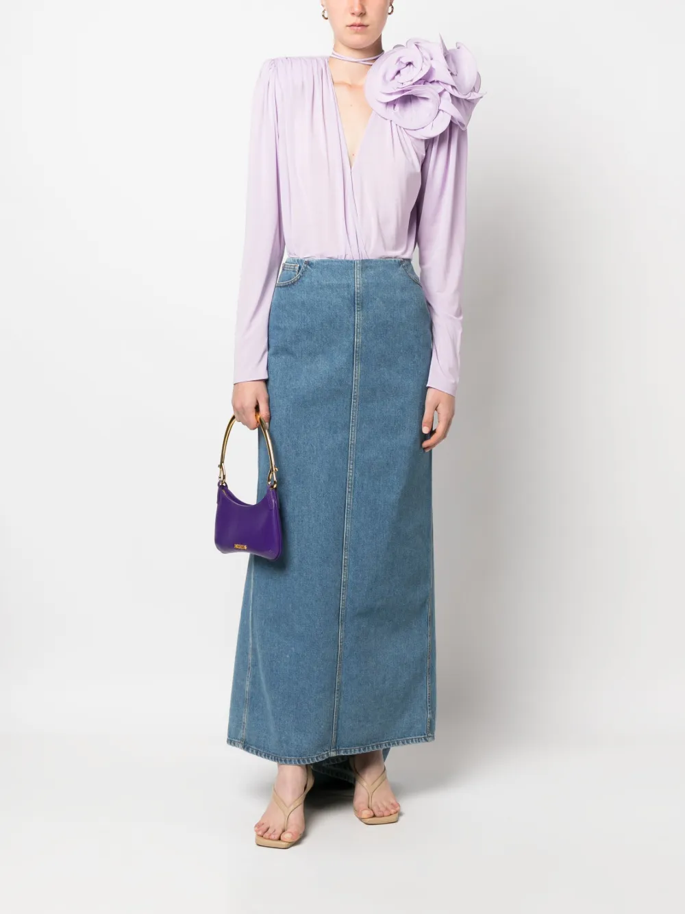 Magda Butrym Denim maxi-rok - Blauw