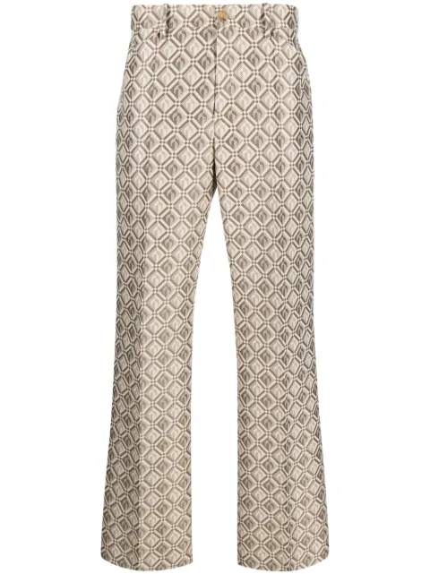 Marine Serre Moon Diamant straight-leg trousers
