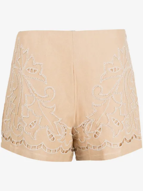 TWINSET shorts mini con bordado inglés
