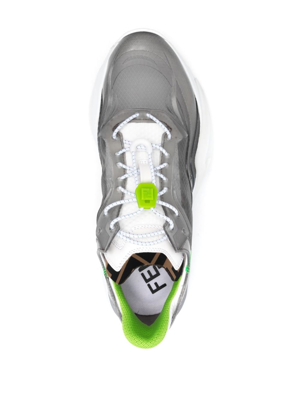 Shop Fendi Runner Low-top Sneakers In Grey