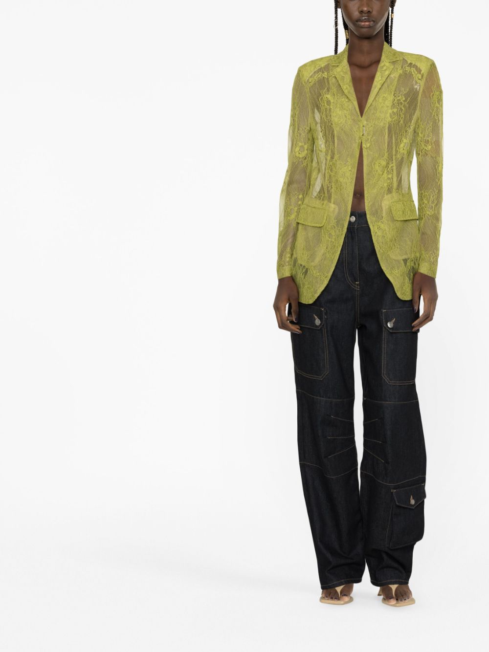 Dsquared2 Blazer met enkele rij knopen - Groen