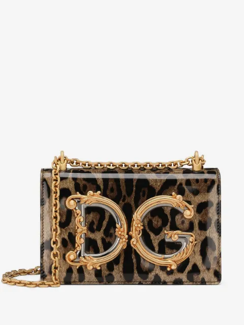 Dolce & Gabbana DG 걸스 레오파드 프린트 크로스 백