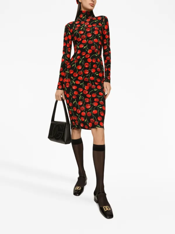 DOLCE&GABBANA ロゴレザーショルダーバッグ Dolce & Gabbana ロゴエンボス レザーショルダーバッグ