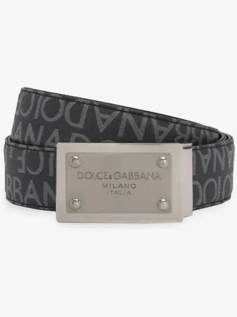 Dolce & Gabbana bælte i jacquard med logoplade