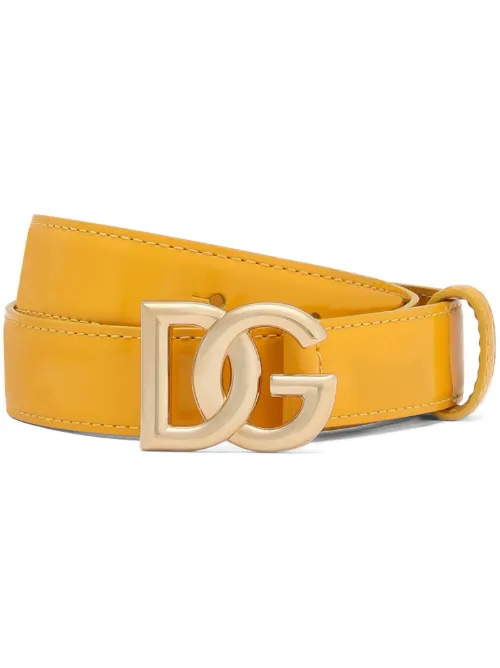 Ceinture en cuir à boucle logo - Dolce & Gabbana - Modalova
