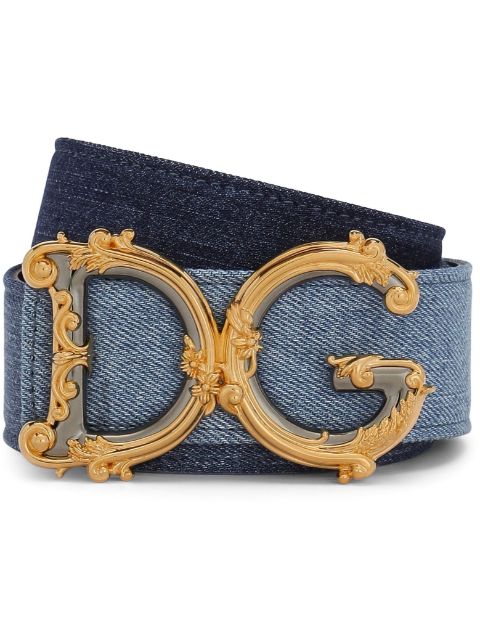 Dolce & Gabbana logo-buckle cotton belt Women