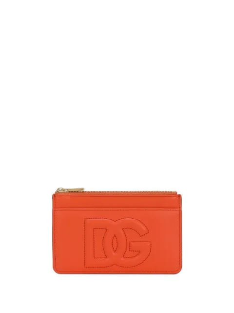 Dolce & Gabbana DG-logo zipped leather wallet