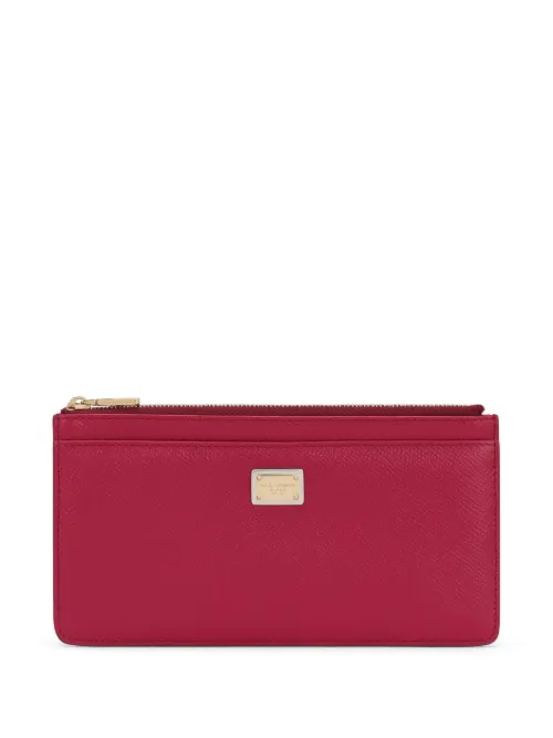Portefeuille en cuir à plaque logo - Dolce & Gabbana - Modalova