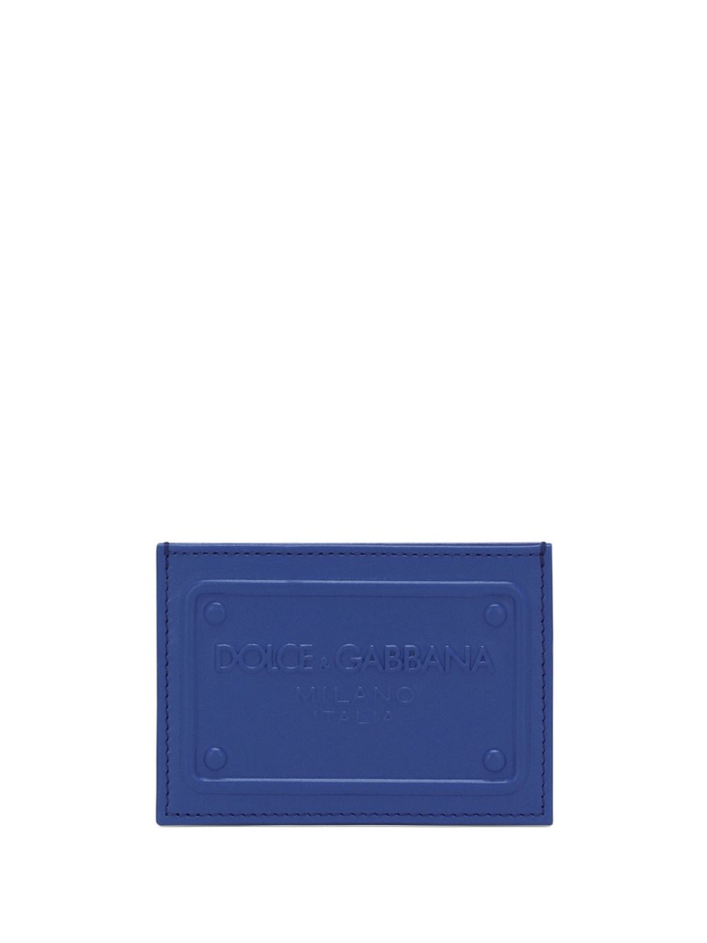 logo-embossed leather cardholder