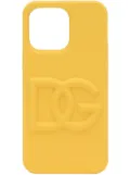 Dolce & Gabbana logo-embossed Iphone 14 Pro Max case - Yellow