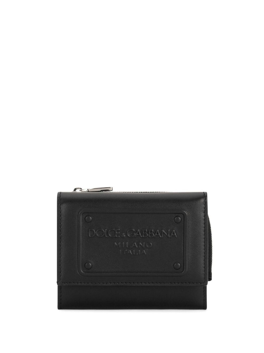 logo-embossed leather wallet