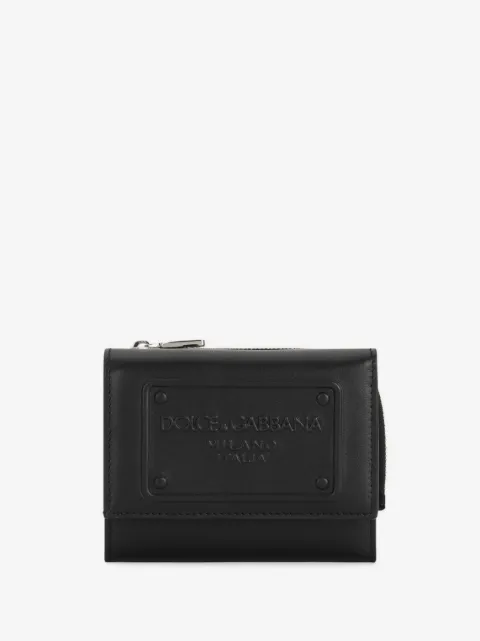 Dolce & Gabbana læderpung med præget logo