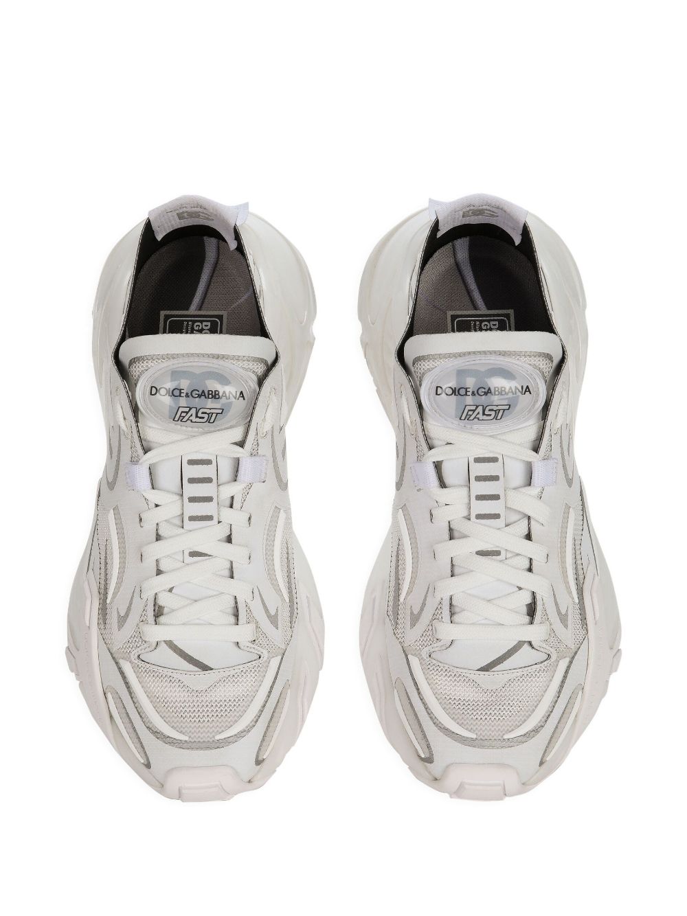 Shop Dolce & Gabbana Fast Panelled Low-top Sneakers In White