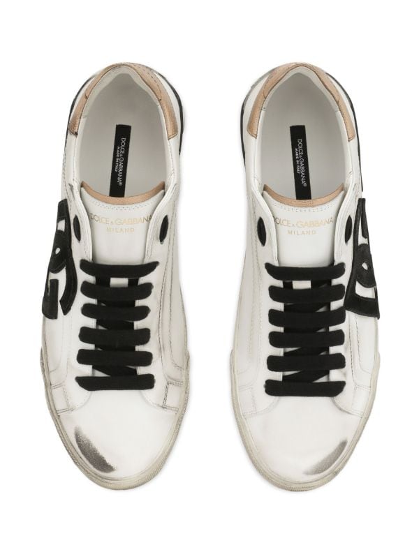 Dolce & Gabbana Portofino Leather Sneakers - Farfetch