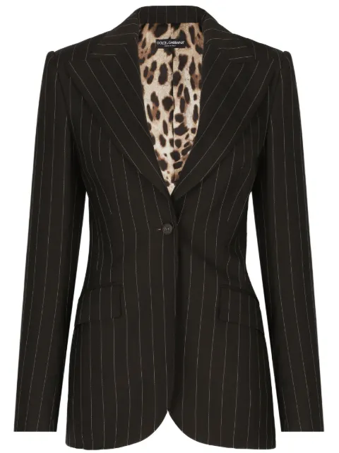 Dolce & Gabbana single-breasted striped blazer