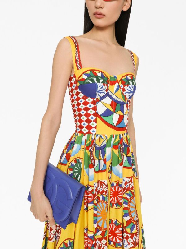 Dolce and gabbana on sale tile print dress