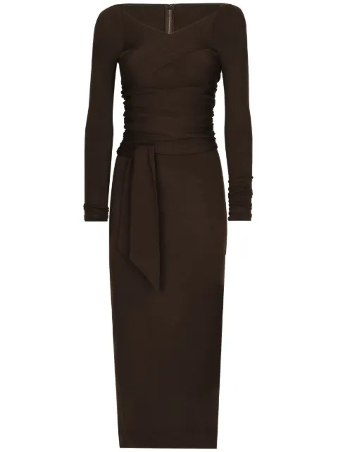 Dolce & Gabbana wraparound wool midi dress