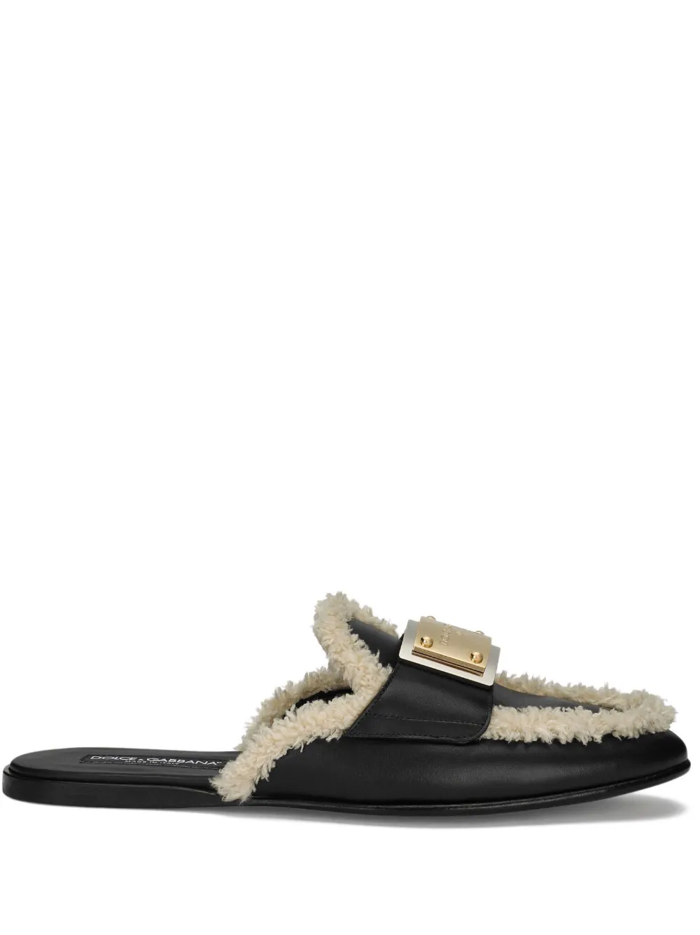 Dolce and gabbana fur slides store