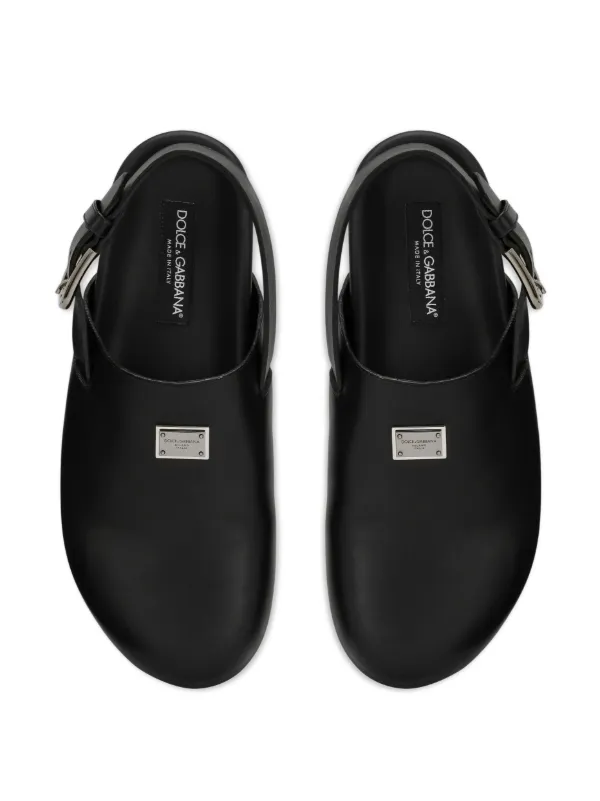 Dolce & Gabbana レザーサンダル | ブラック | FARFETCH JP