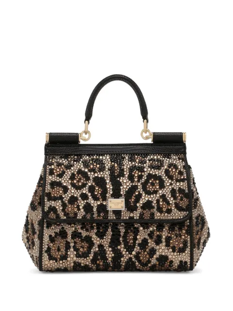 Dolce & Gabbana small Sicily crystal-embellished tote bag