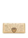 Dolce & Gabbana Devotion metallic-effect leather bag - Gold