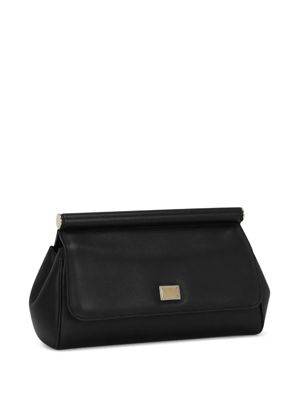 Shop Dolce & Gabbana Sicily Leather Tote Bag In Black