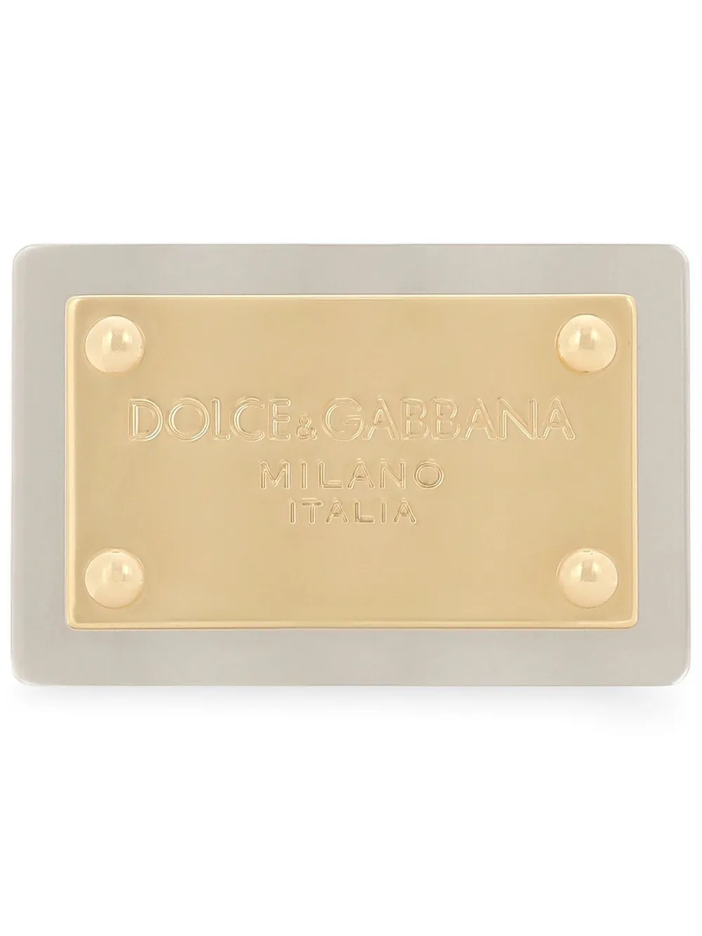 Dolce & Gabbana Fibbia con placca logo - Argento