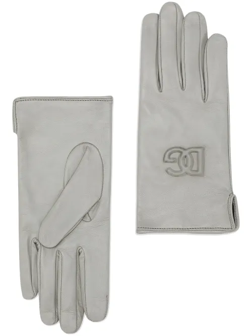 Gants en cuir à logo embossé - Dolce & Gabbana - Modalova