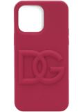 Dolce & Gabbana logo-embossed iPhone 14 Pro Max case - Pink