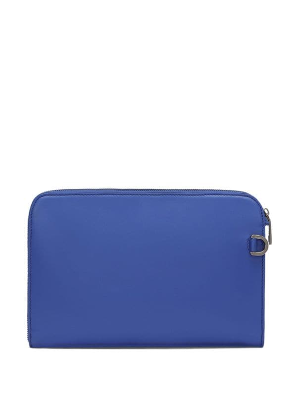 Dolce Gabbana Pochette En Cuir Plaque Logo Farfetch