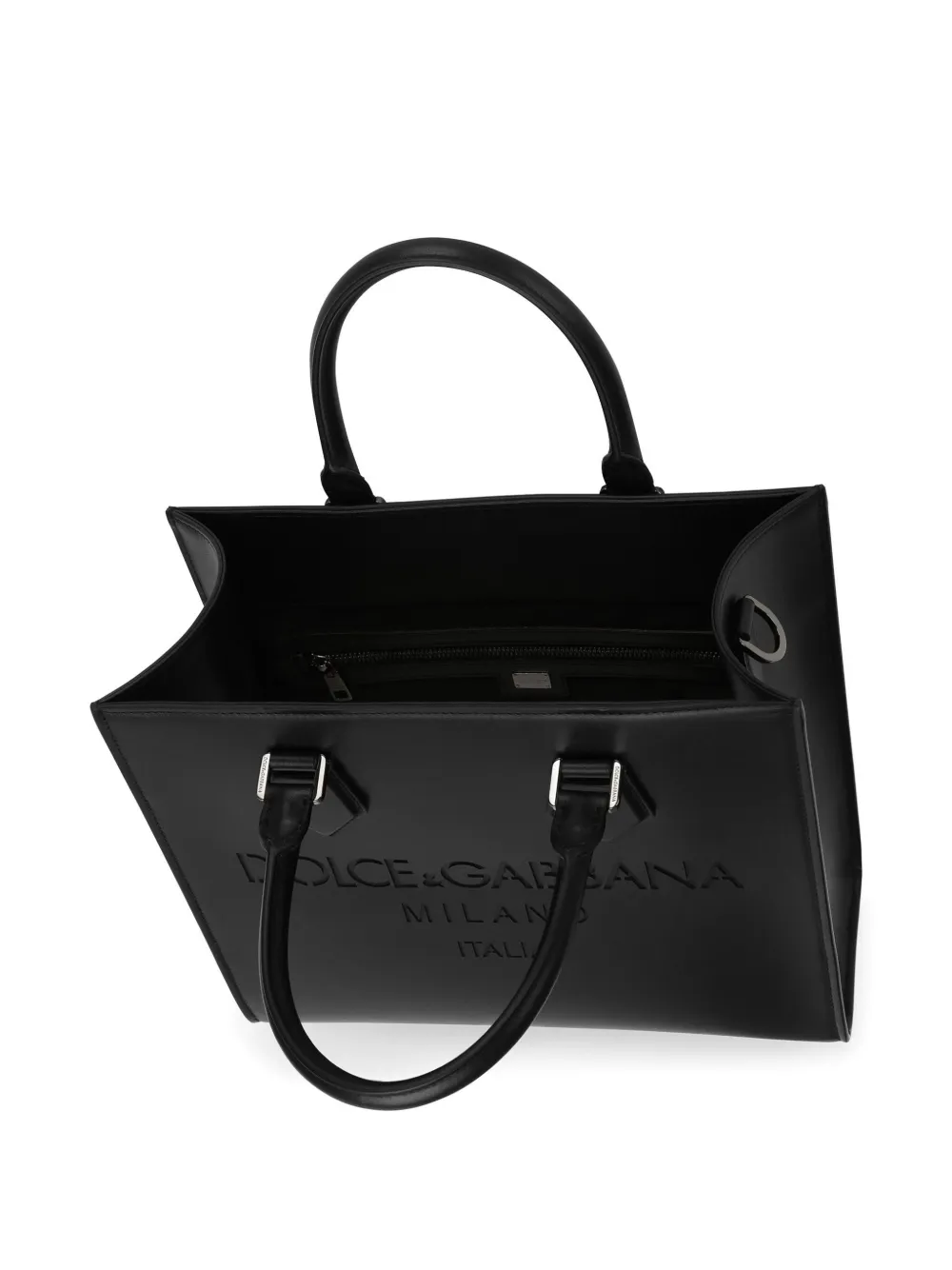Dolce & Gabbana Shopper met logo-reliëf Zwart