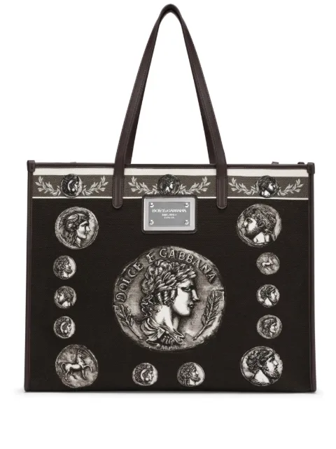 Dolce & Gabbana large coin-print toe bag