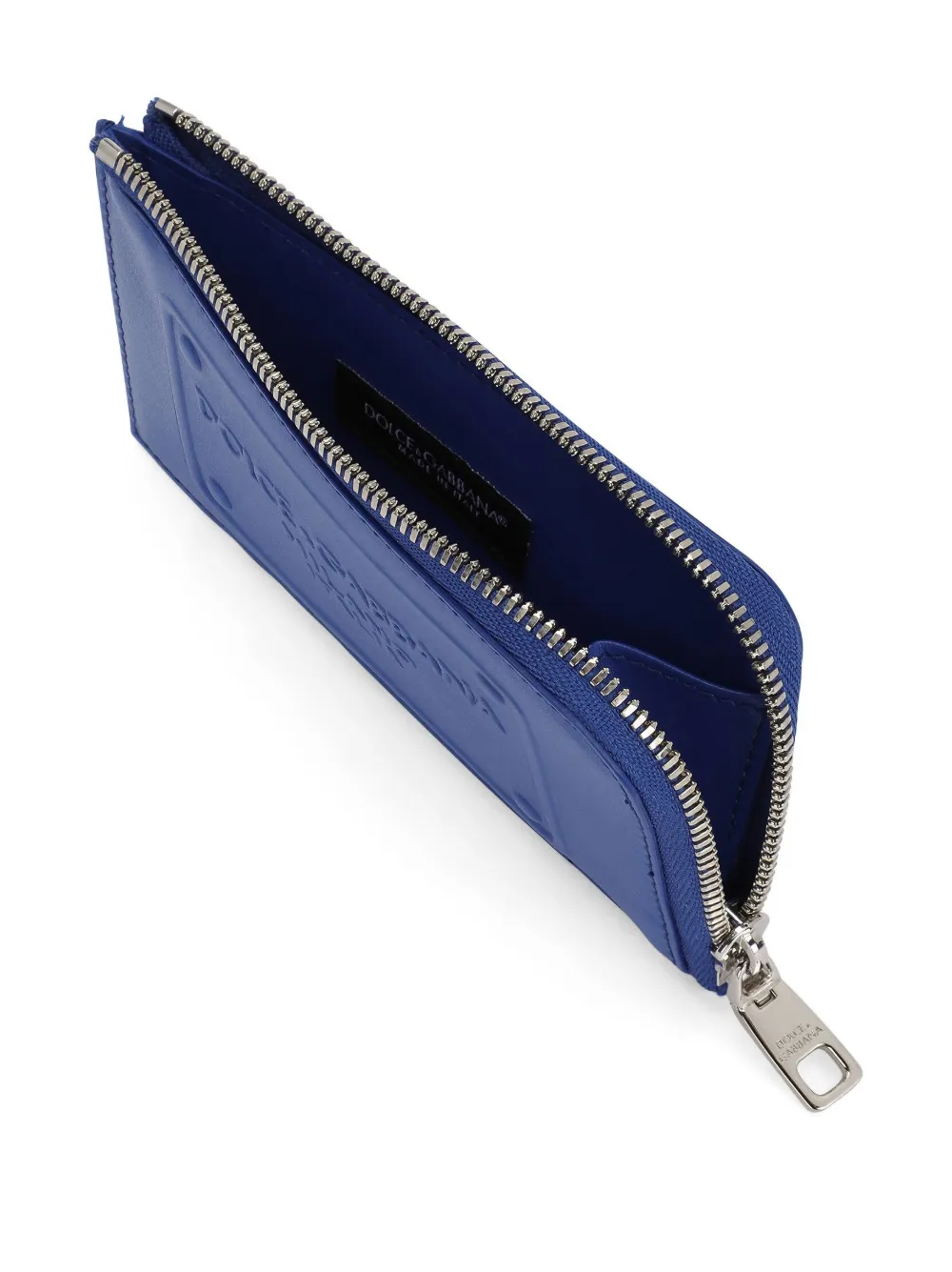 Dolce & Gabbana logo-debossed zip-around Long Wallet | Blue