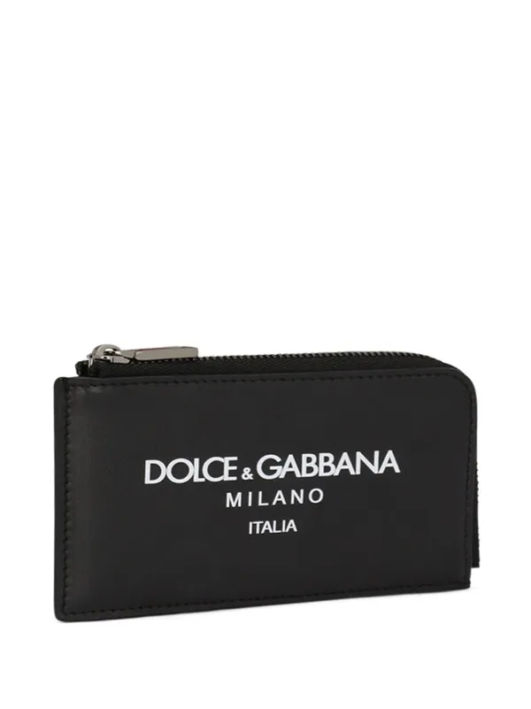 logo print zip around wallet