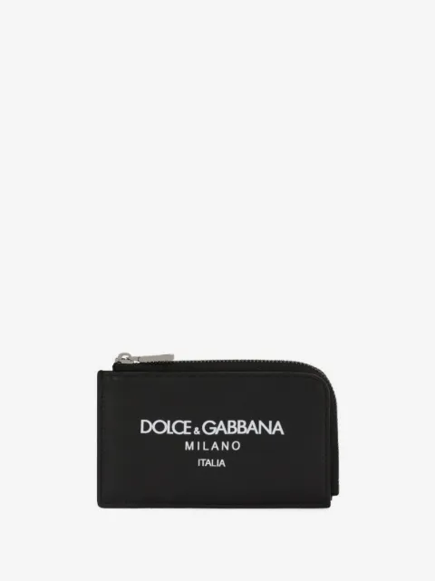 Dolce & Gabbana cartera con logo estampado y cierre en el contorno