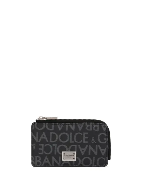 Dolce & Gabbana cartera con logo en jacquard y cierre