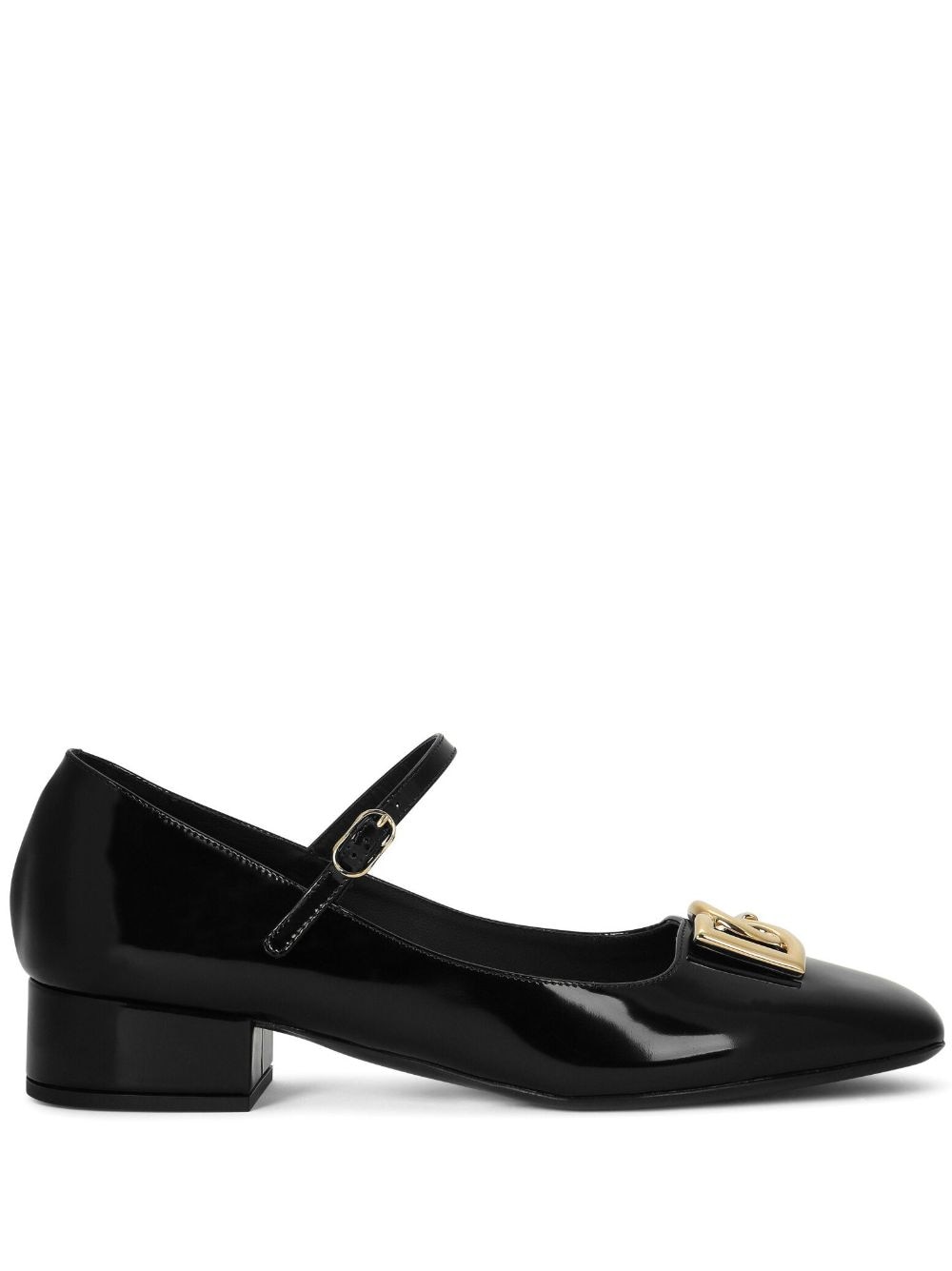 Shop Dolce & Gabbana Logo-plaque Mary Jane Shoes In Black