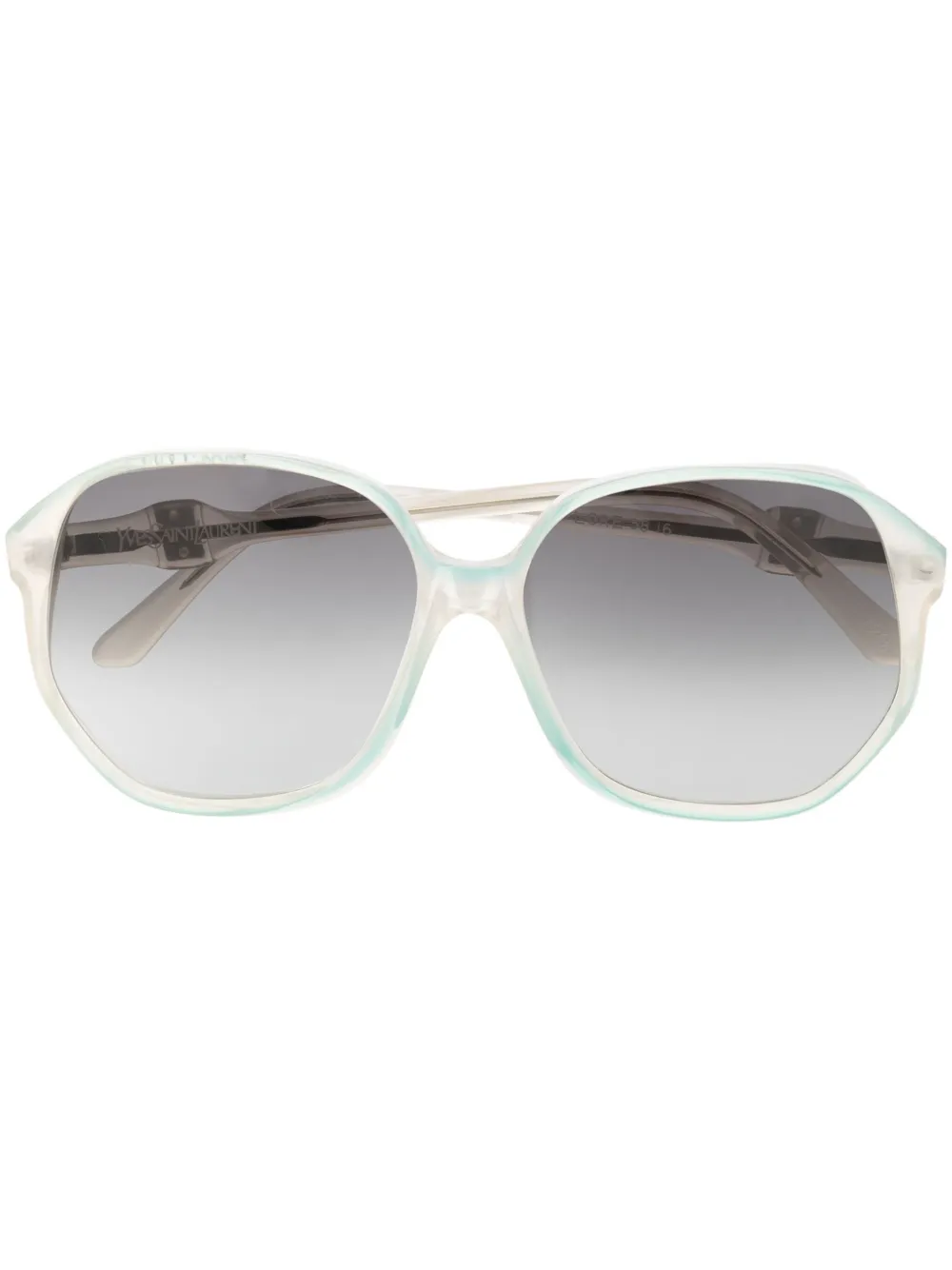 Saint Laurent Pre-Owned 1970s gradient oversized sunglasses | Neutrals | Image 1