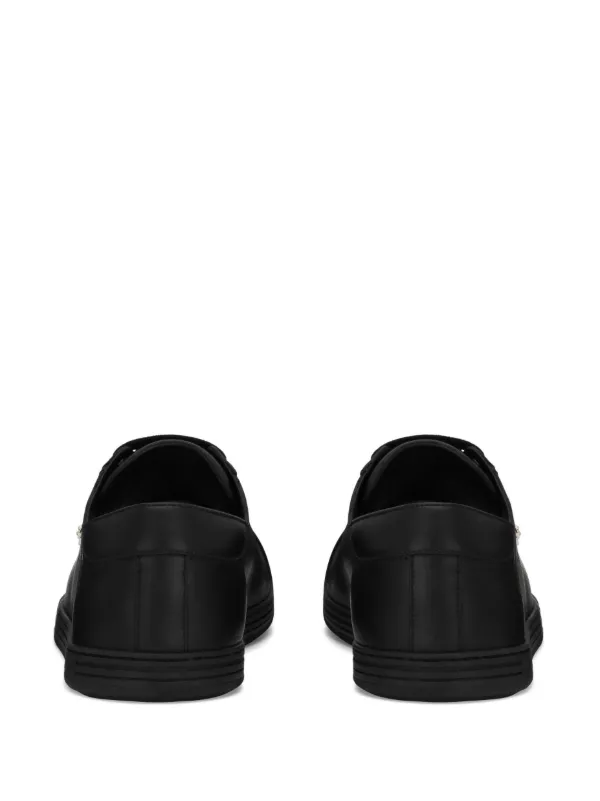 【関税&送料込】Dolce & Gabbana Saint Tropez Smooth Leather Saint Tropez leather sneakers in black - Dolce Gabbana