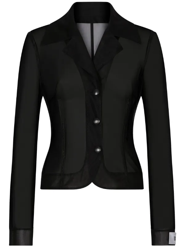 Sheer shop black blazer